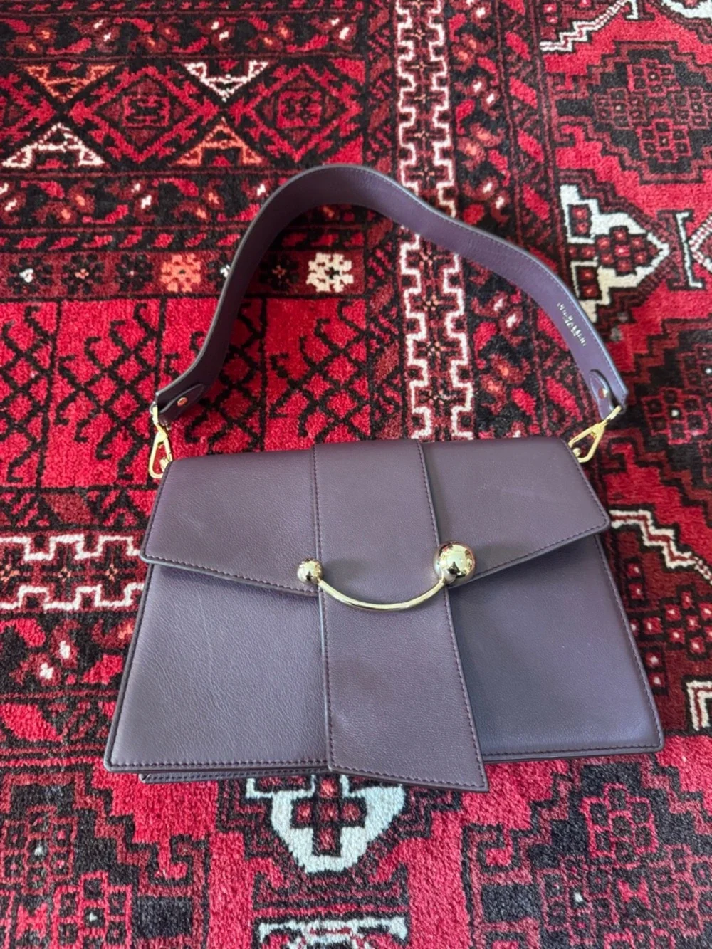 Strathberry Crescent Leather Shoulder Bag